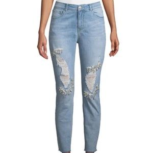 FREE GENERATION DANGLING JEWELS SKINNY JEANS M